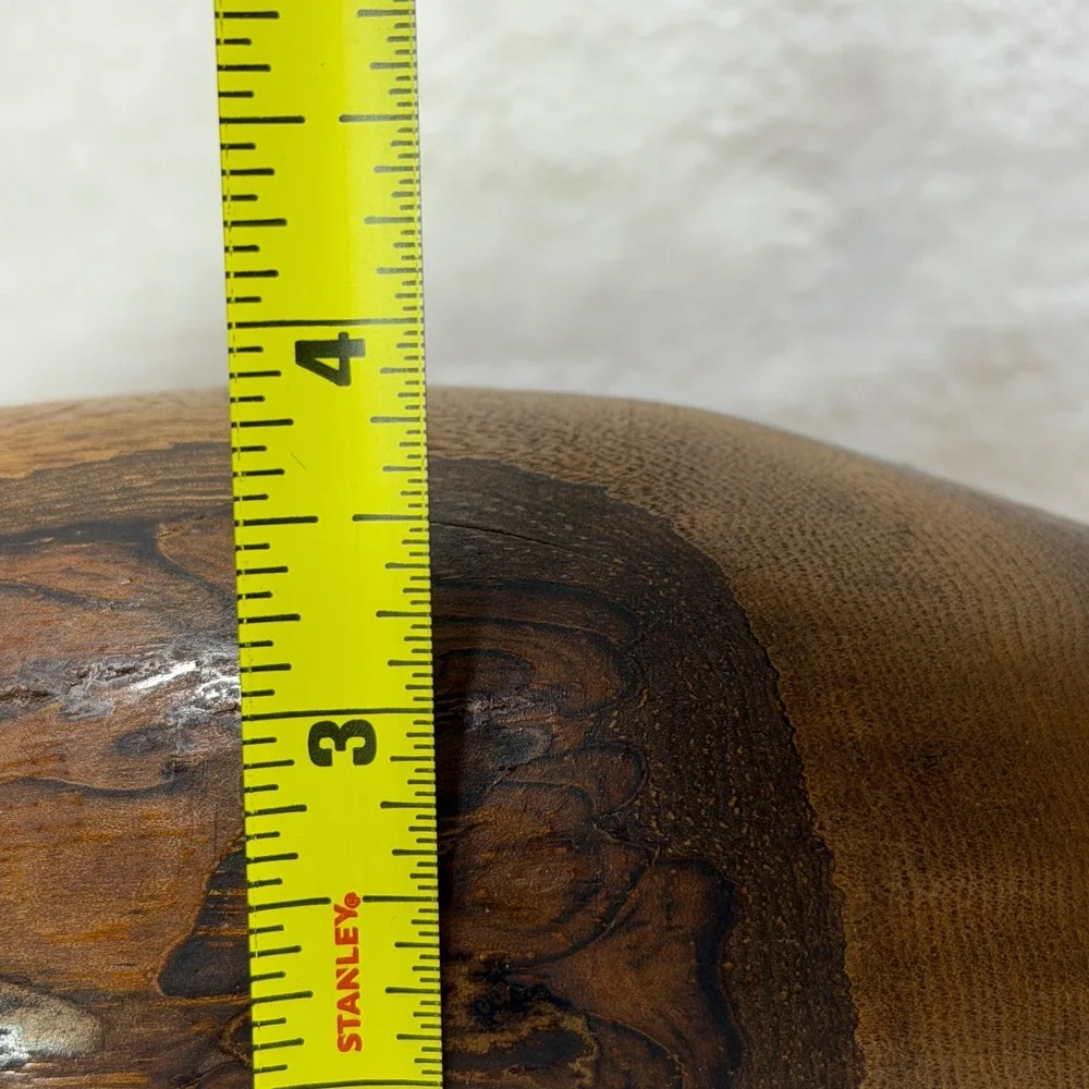 Handcrafted Russian Olive Wood Natual Burl Pattern Vase Rustic Farmhouse Decor